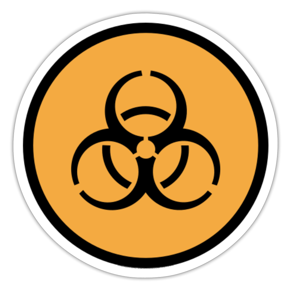 Biohazard Moji Sticker - Emoji.Express - white matte