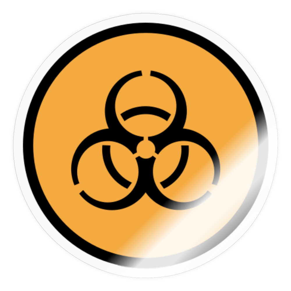 Biohazard Moji Sticker - Emoji.Express - transparent glossy
