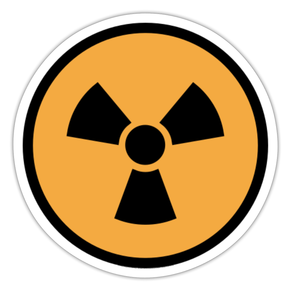 Radioactive Moji Sticker - Emoji.Express - white matte