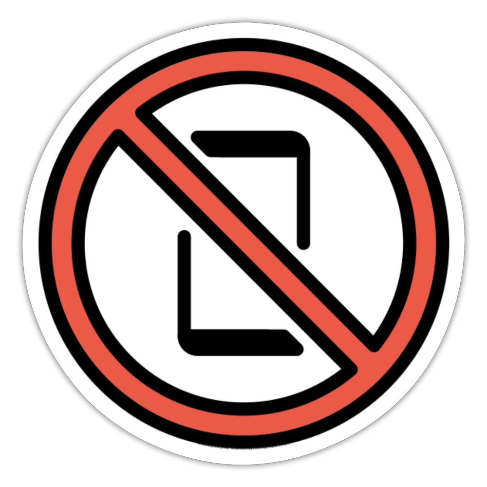 No Mobile Phones Moji Sticker - Emoji.Express - white matte