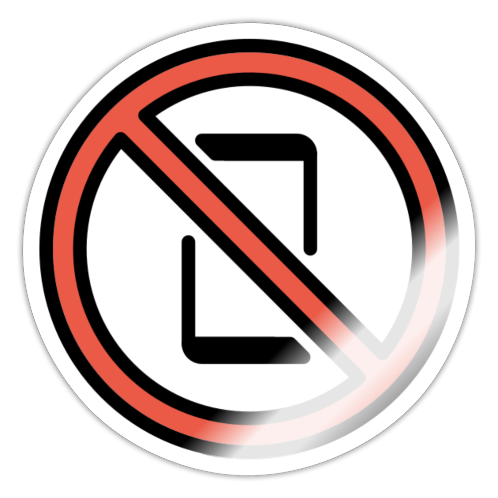 No Mobile Phones Moji Sticker - Emoji.Express - white glossy