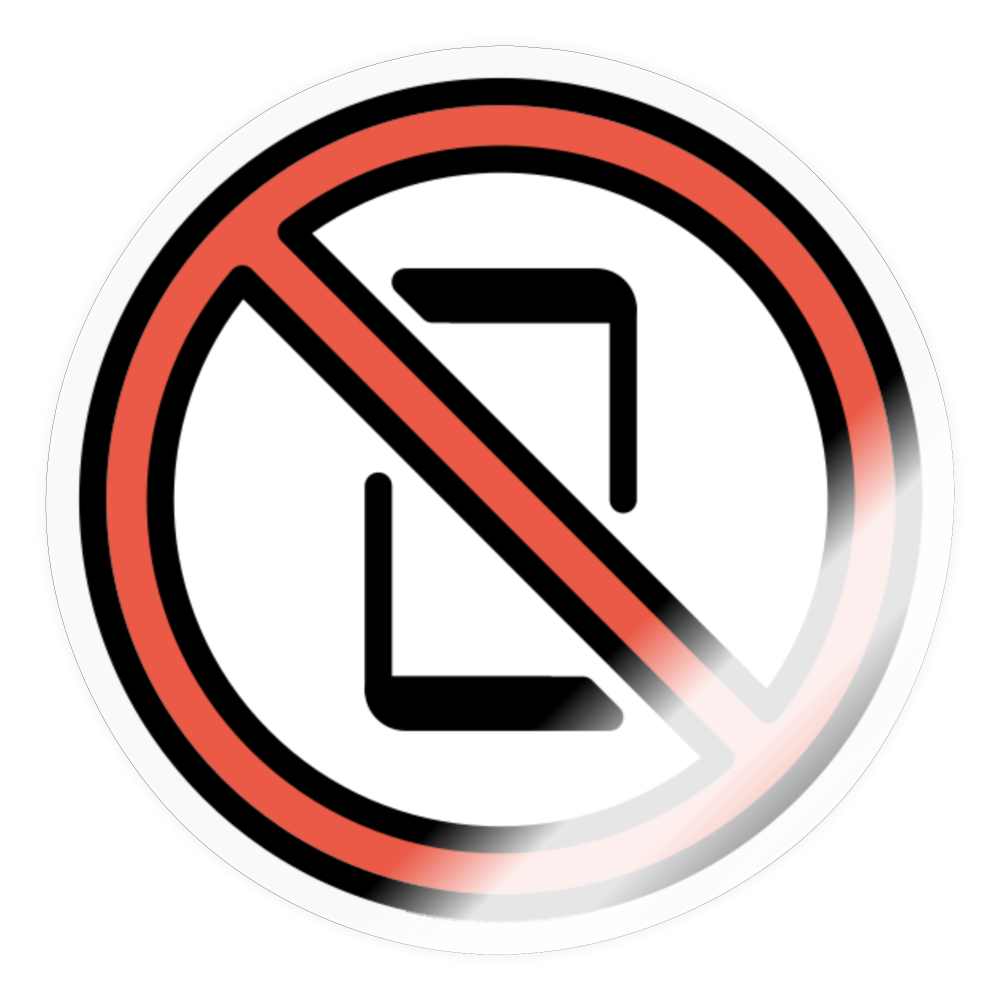 No Mobile Phones Moji Sticker - Emoji.Express - transparent glossy
