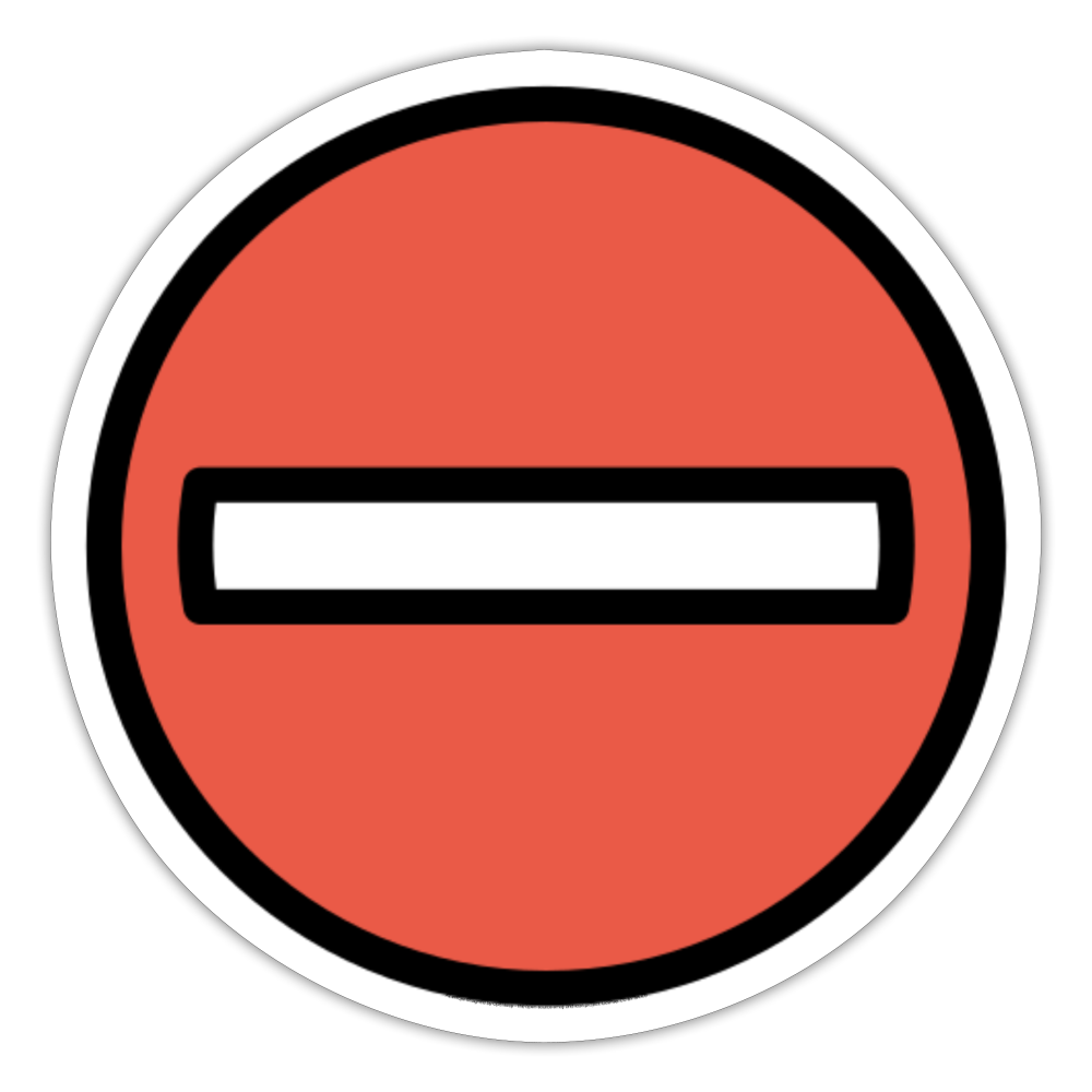 No Entry Moji Sticker - Emoji.Express - white matte