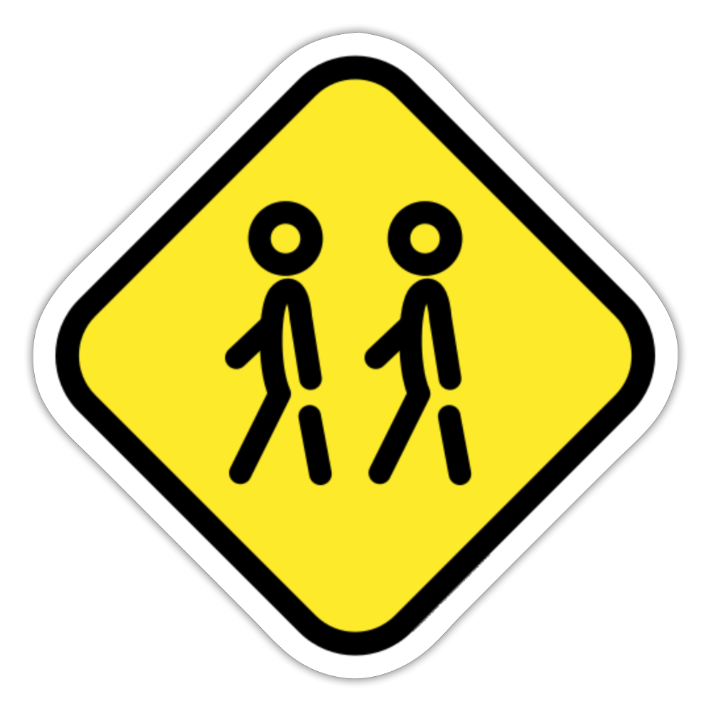 Children Crossing Moji Sticker - Emoji.Express - white matte