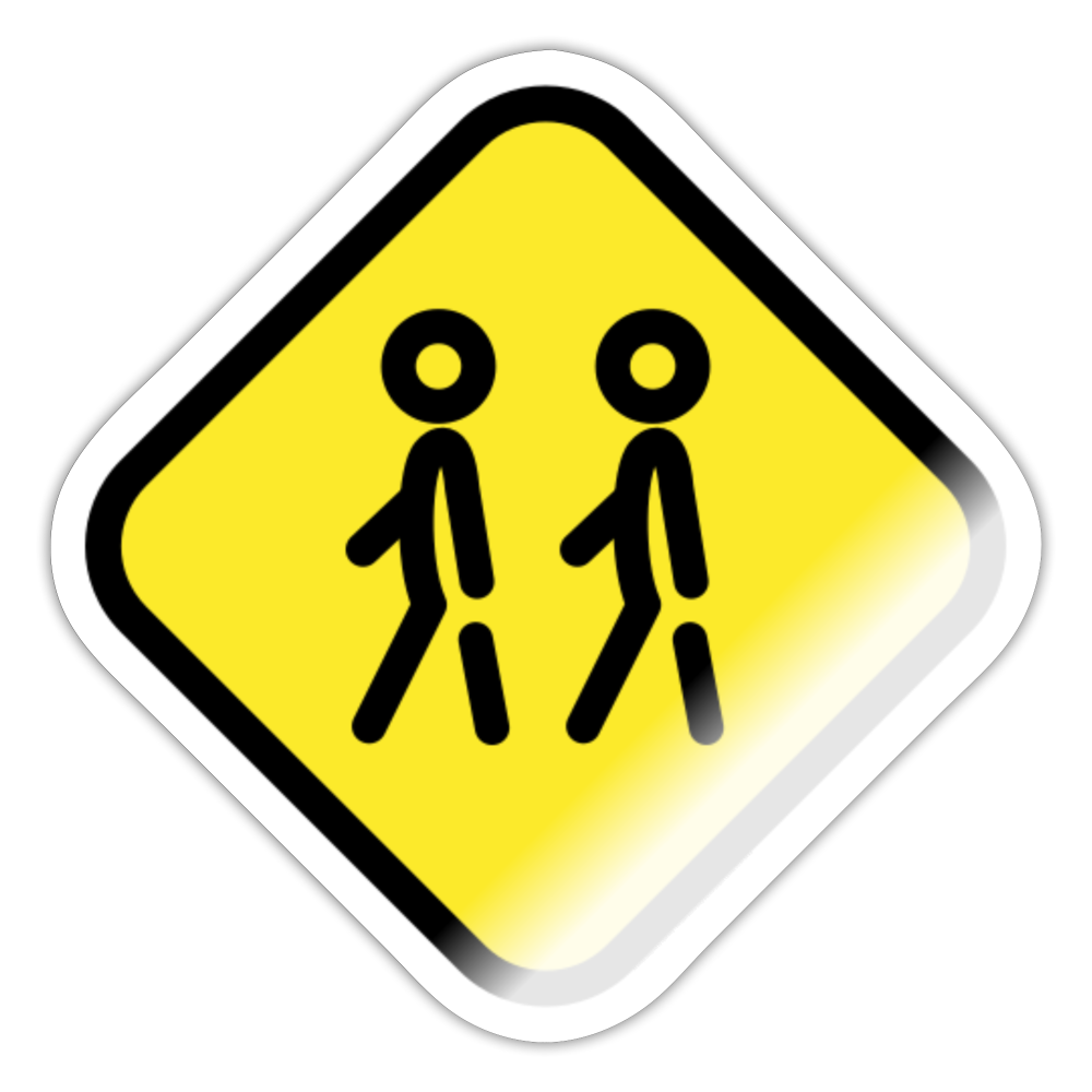 Children Crossing Moji Sticker - Emoji.Express - white glossy