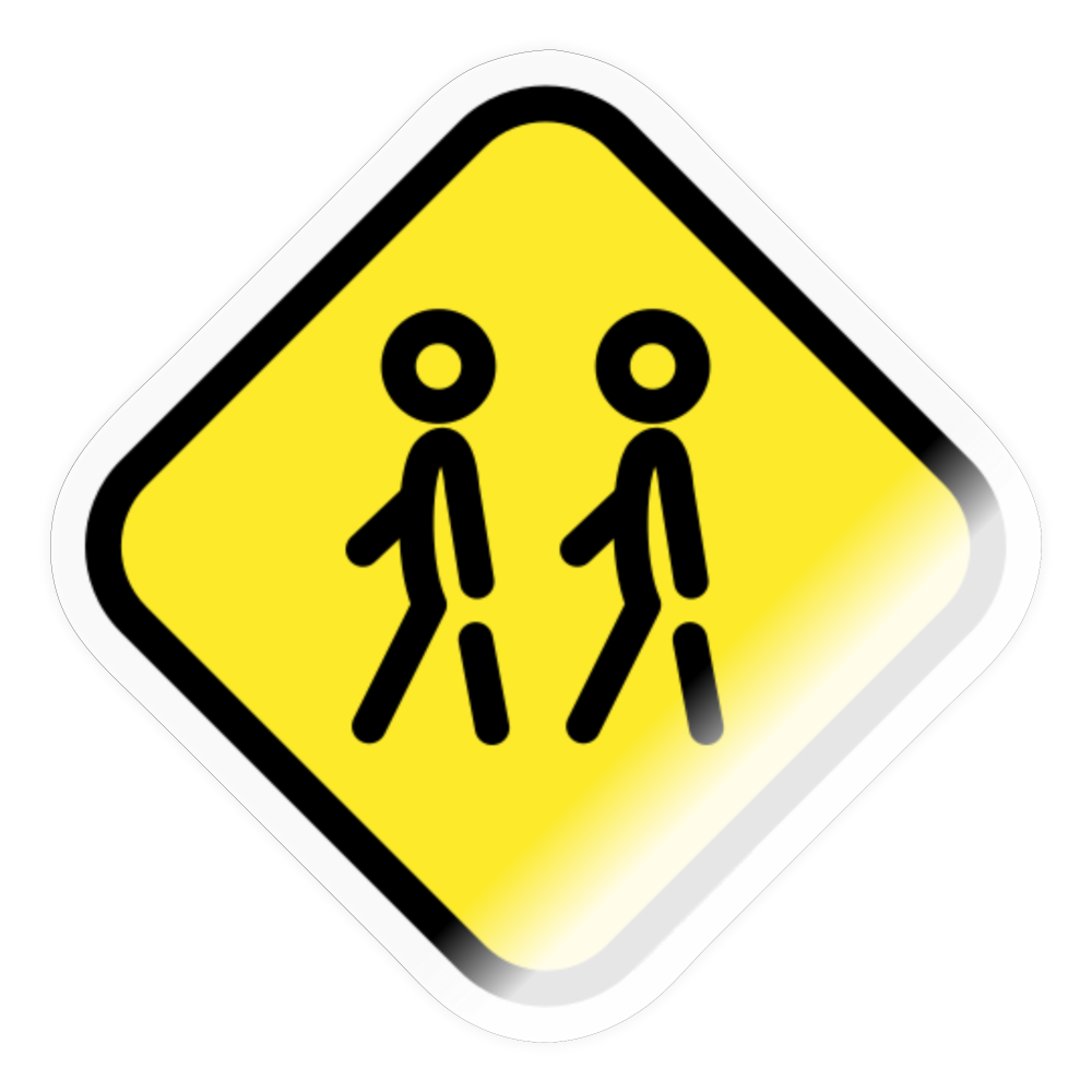 Children Crossing Moji Sticker - Emoji.Express - transparent glossy