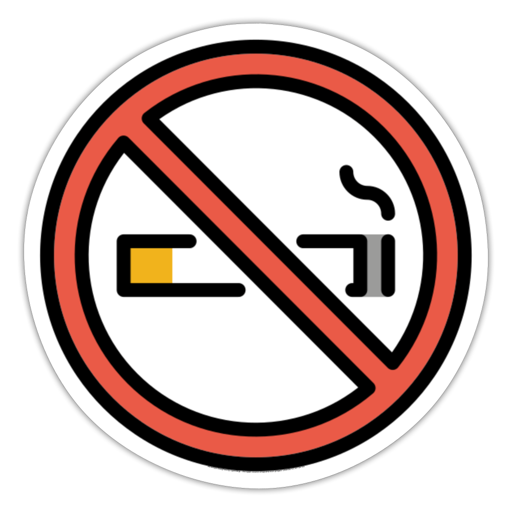 No Smoking Moji Sticker - Emoji.Express - white matte