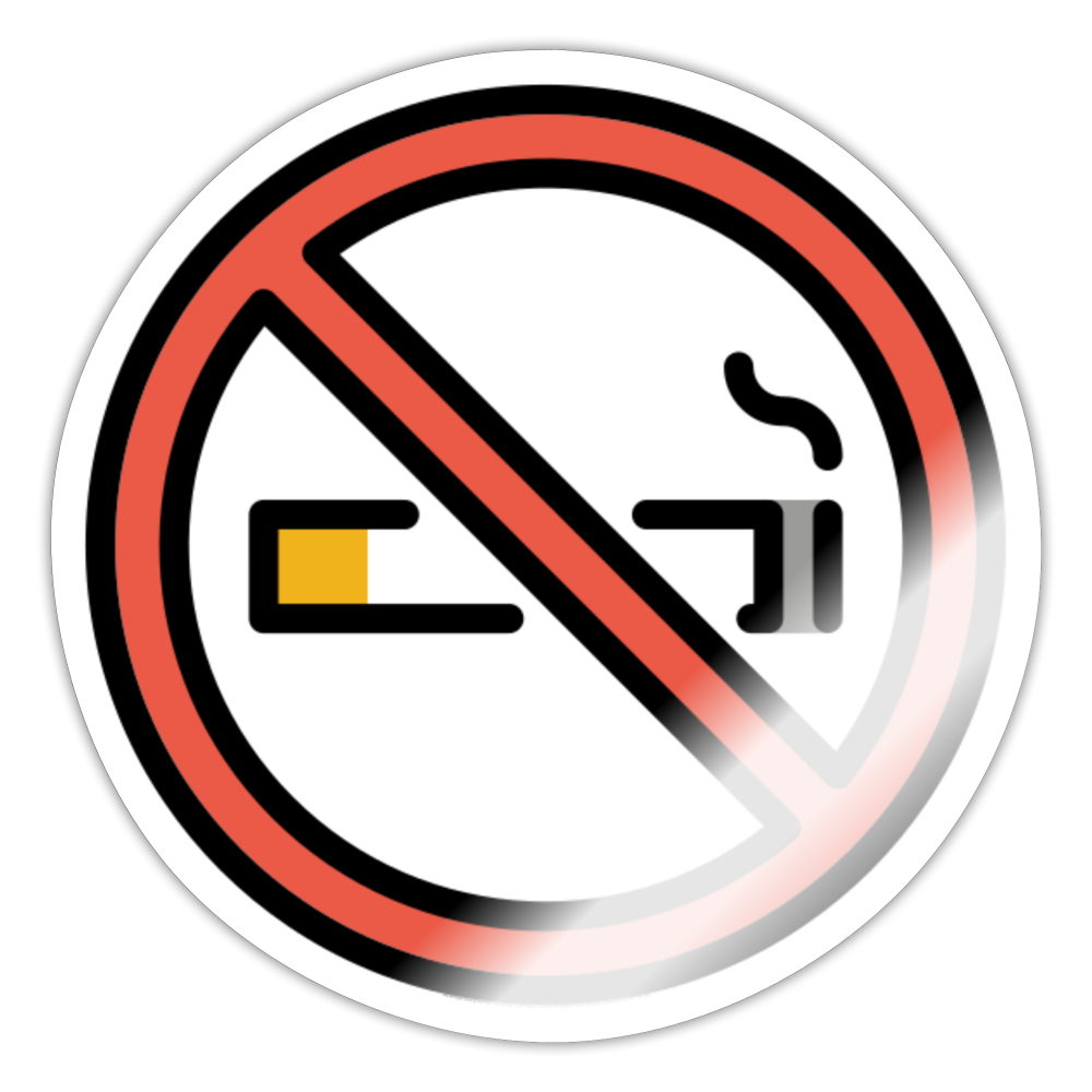 No Smoking Moji Sticker - Emoji.Express - white glossy