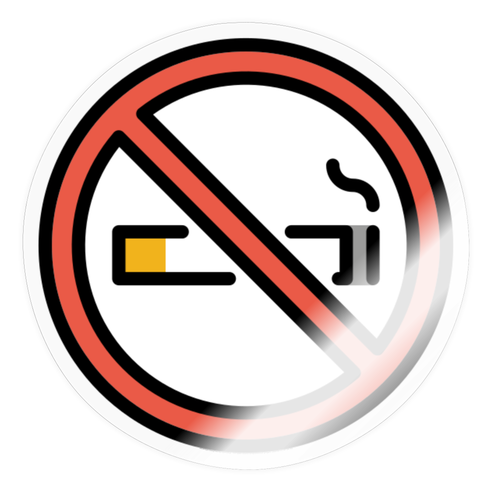 No Smoking Moji Sticker - Emoji.Express - transparent glossy
