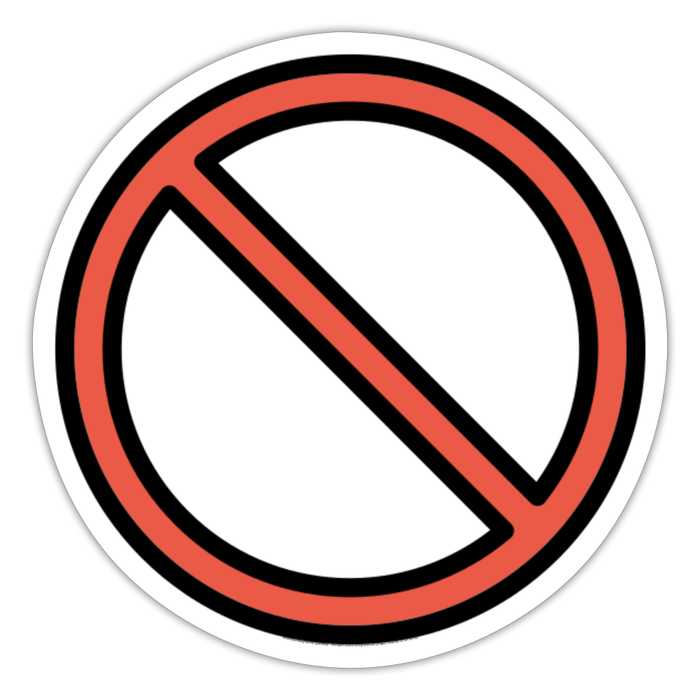 Prohibited Moji Sticker - Emoji.Express - white matte