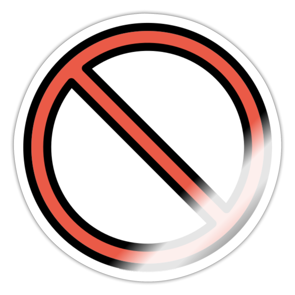 Prohibited Moji Sticker - Emoji.Express - white glossy