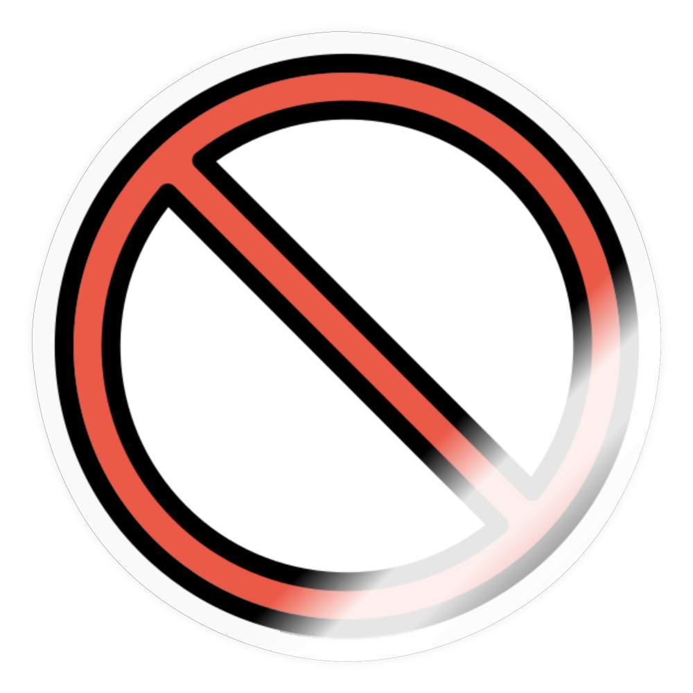 Prohibited Moji Sticker - Emoji.Express - transparent glossy