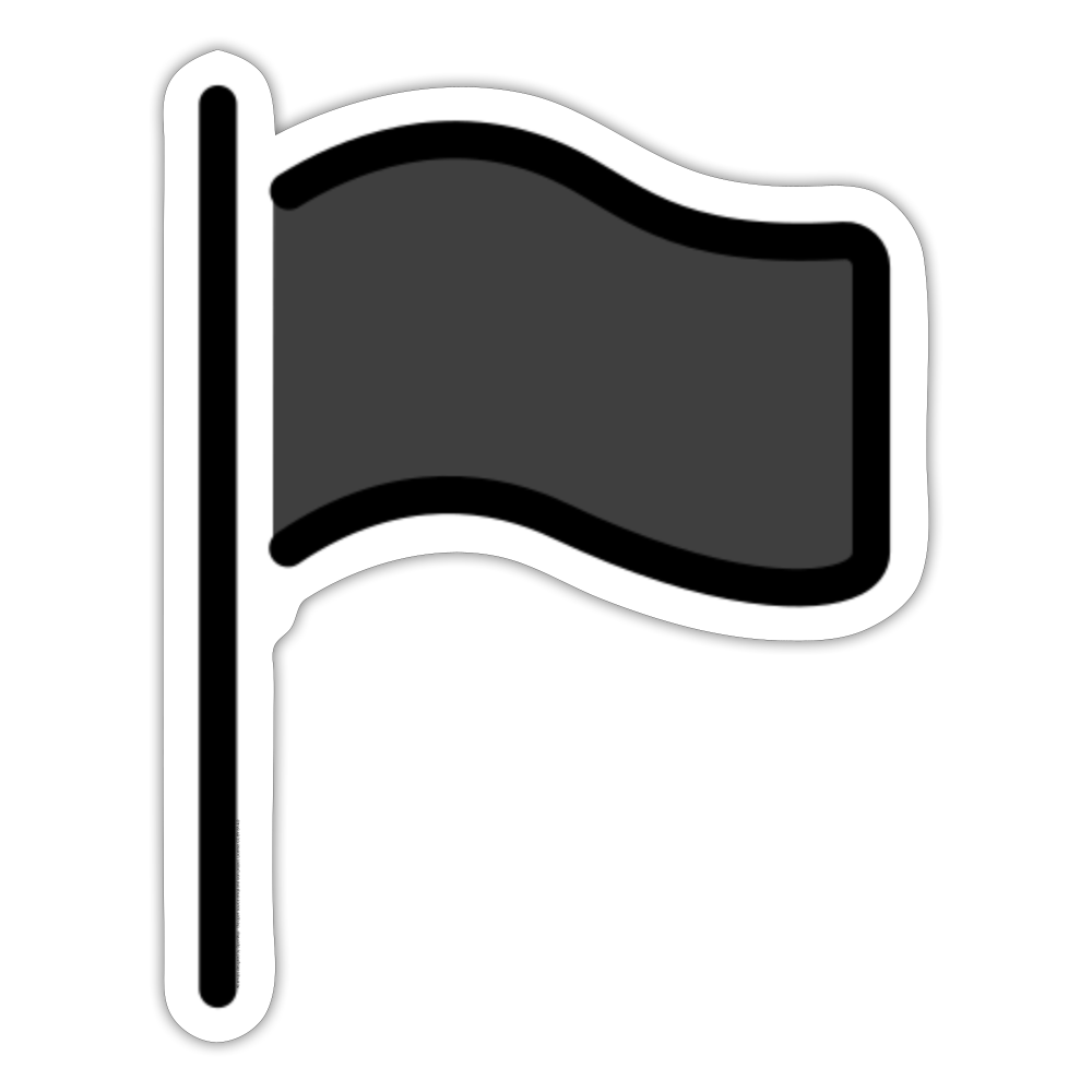 Black Flag Moji Sticker - Emoji.Express - white matte