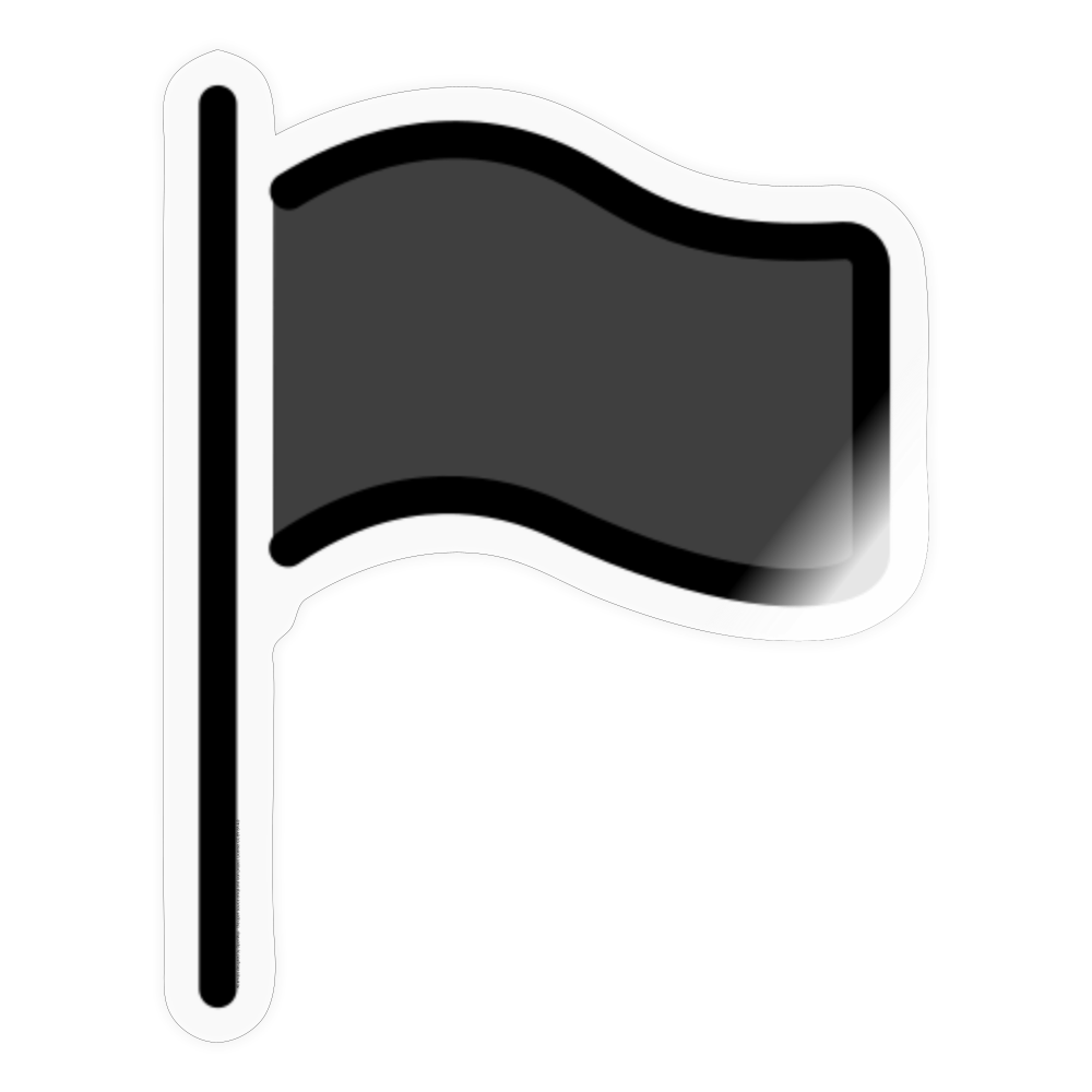 Black Flag Moji Sticker - Emoji.Express - transparent glossy