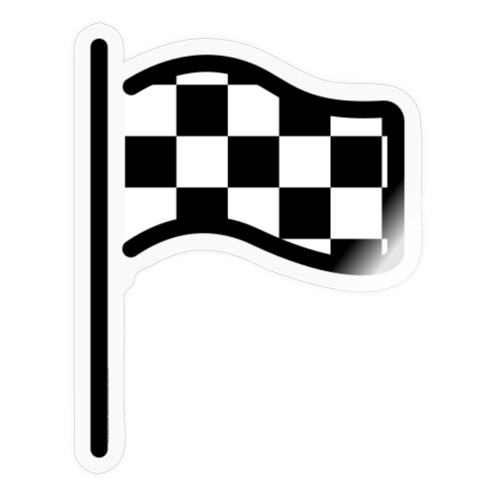 Chequered Flag Moji Sticker - Emoji.Express - transparent glossy