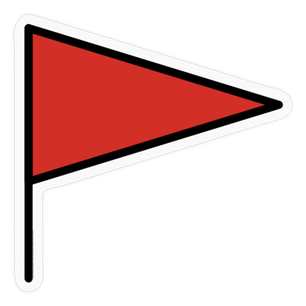 Triangular Flag Moji Sticker - Emoji.Express - transparent glossy