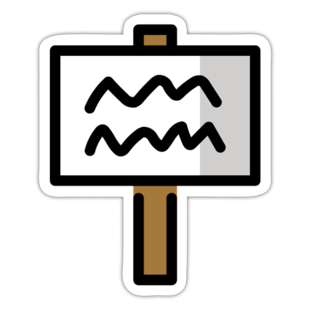 Placard Moji Sticker - Emoji.Express - white matte