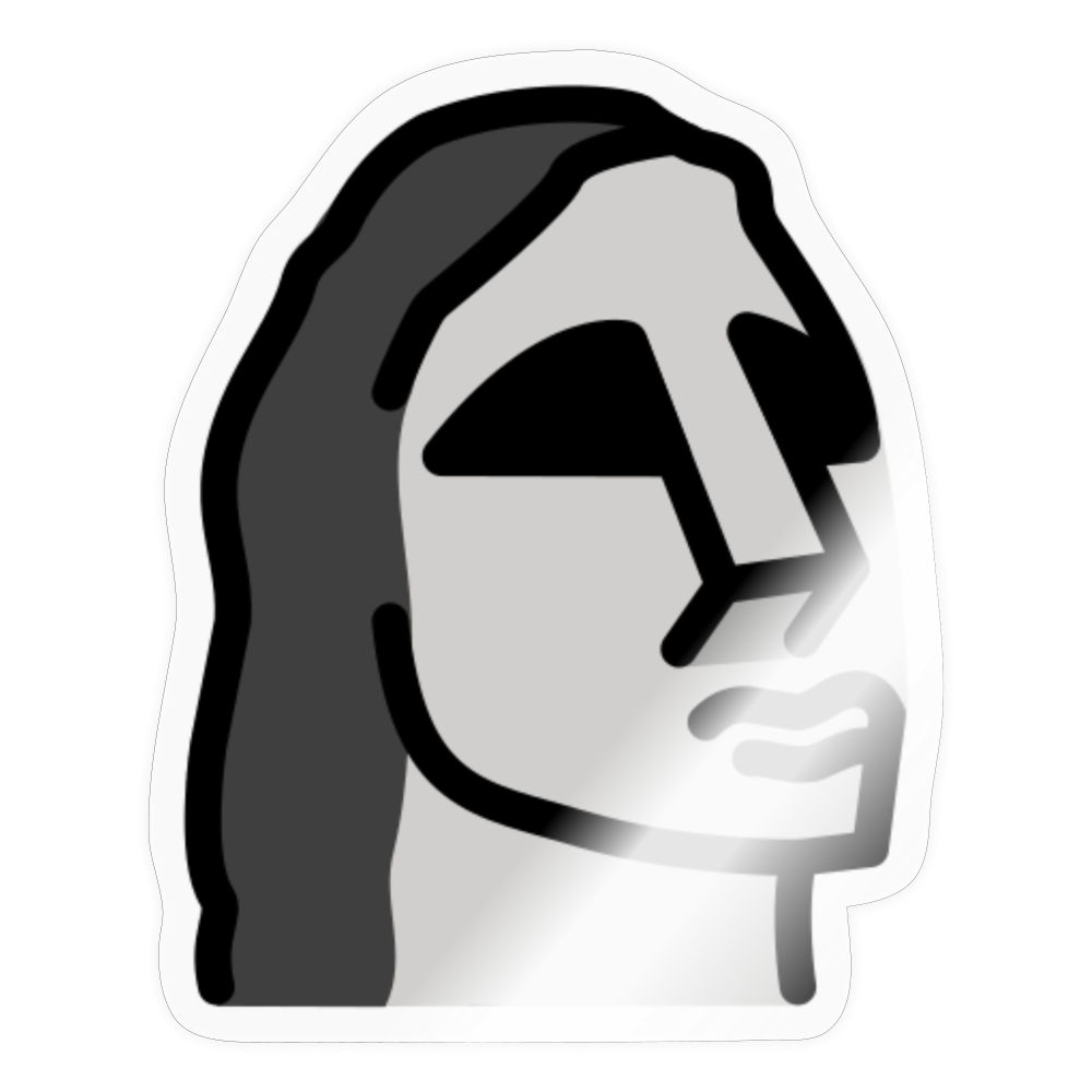 Moai Moji Sticker - Emoji.Express - transparent glossy