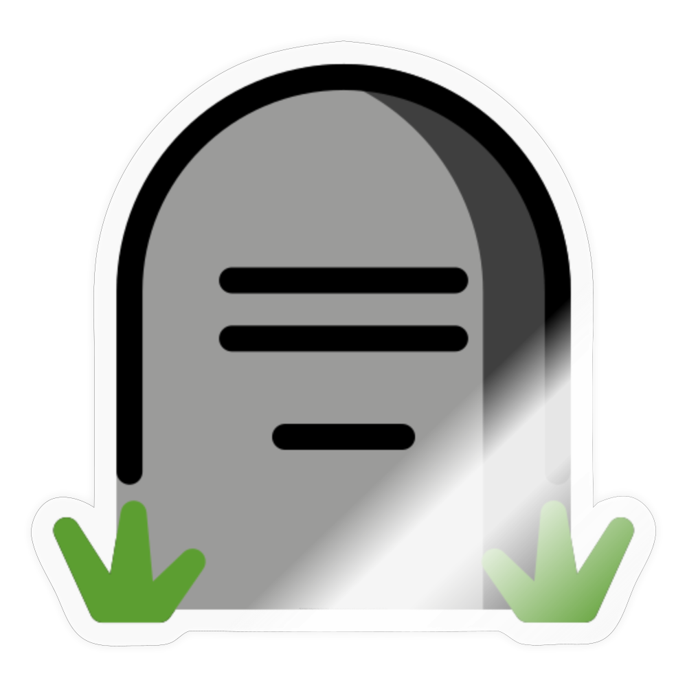 Headstone Moji Sticker - Emoji.Express - transparent glossy
