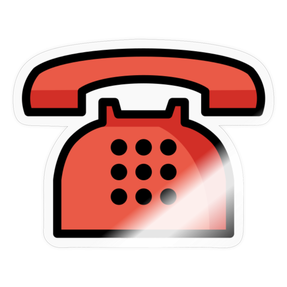 Telephone Moji Sticker - Emoji.Express - transparent glossy