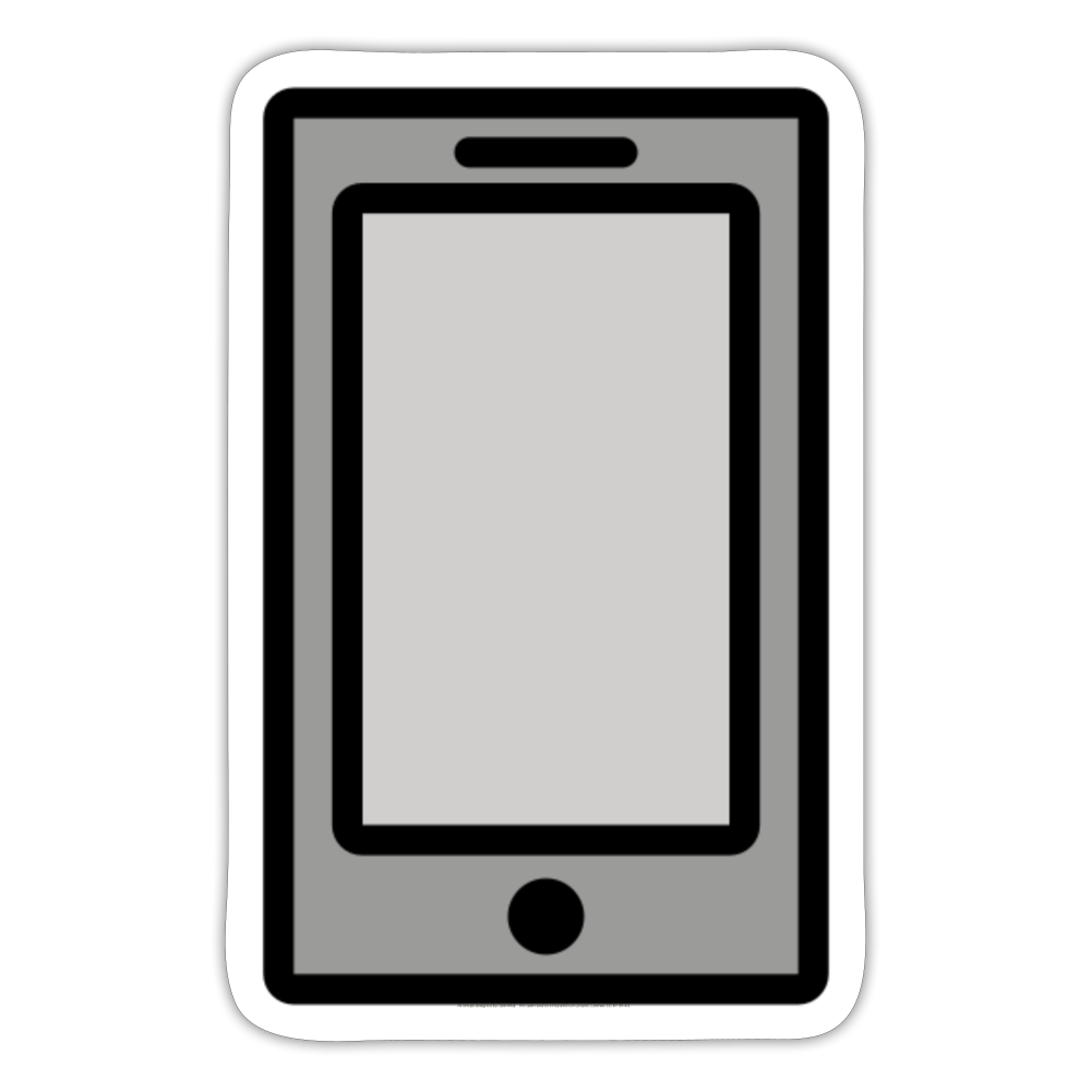 Mobile Phone Moji Sticker - Emoji.Express - white matte