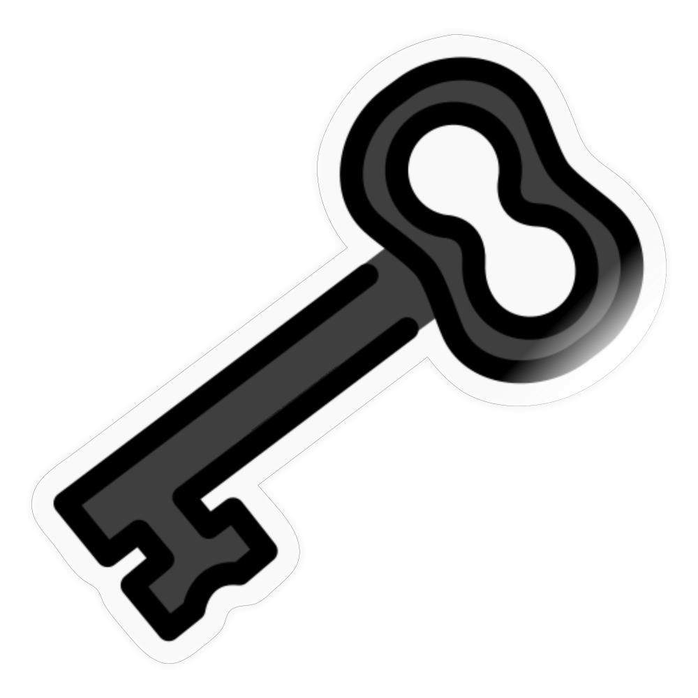 Old Key Moji Sticker - Emoji.Express - transparent glossy