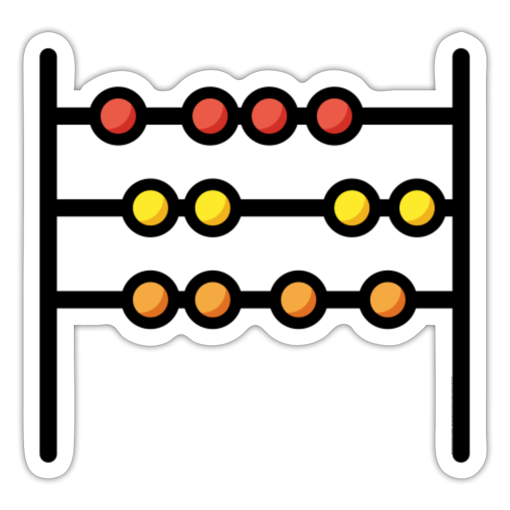 Abacus Moji Sticker - Emoji.Express - white matte