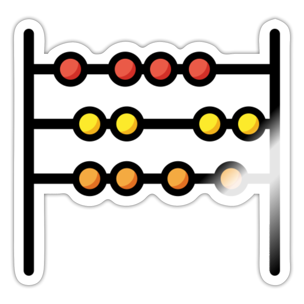 Abacus Moji Sticker - Emoji.Express - white glossy