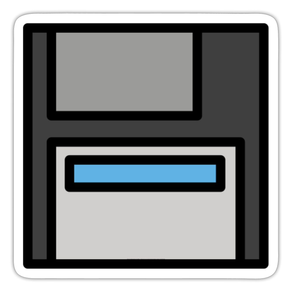 Floppy Disk Moji Sticker - Emoji.Express - white matte