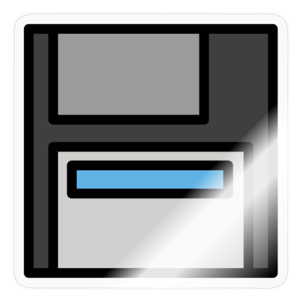 Floppy Disk Moji Sticker - Emoji.Express - transparent glossy