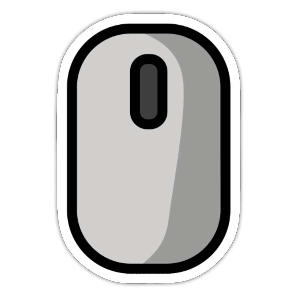 Computer Mouse Moji Sticker - Emoji.Express - white matte