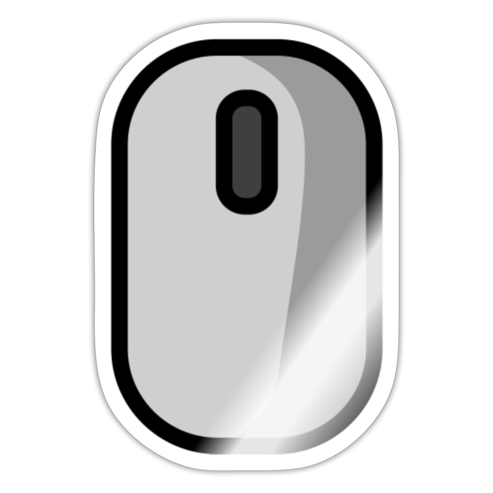 Computer Mouse Moji Sticker - Emoji.Express - white glossy