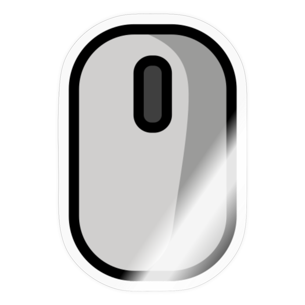 Computer Mouse Moji Sticker - Emoji.Express - transparent glossy