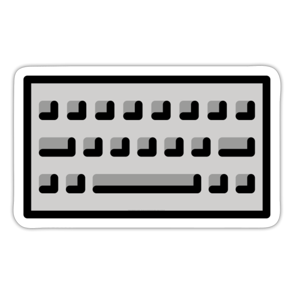 Keyboard Moji Sticker - Emoji.Express - white matte