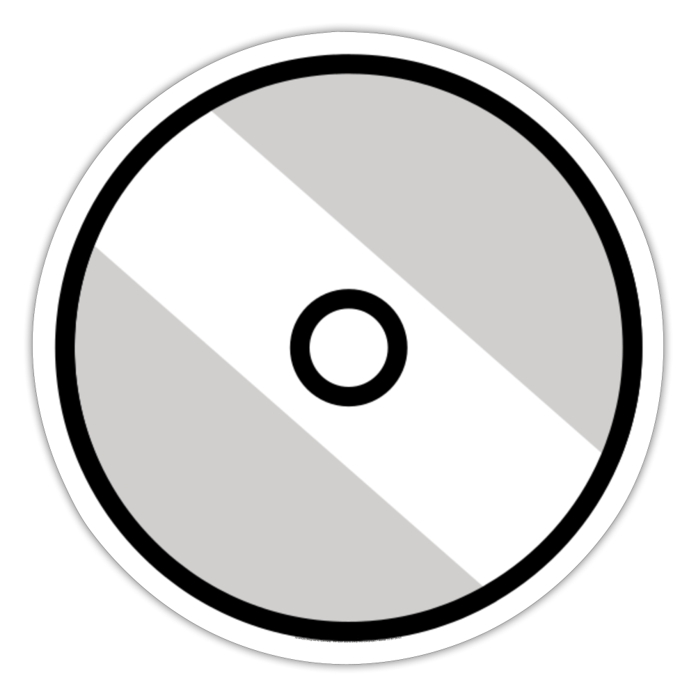Optical Disk Moji Sticker - Emoji.Express - white matte