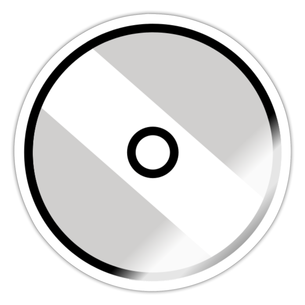 Optical Disk Moji Sticker - Emoji.Express - white glossy