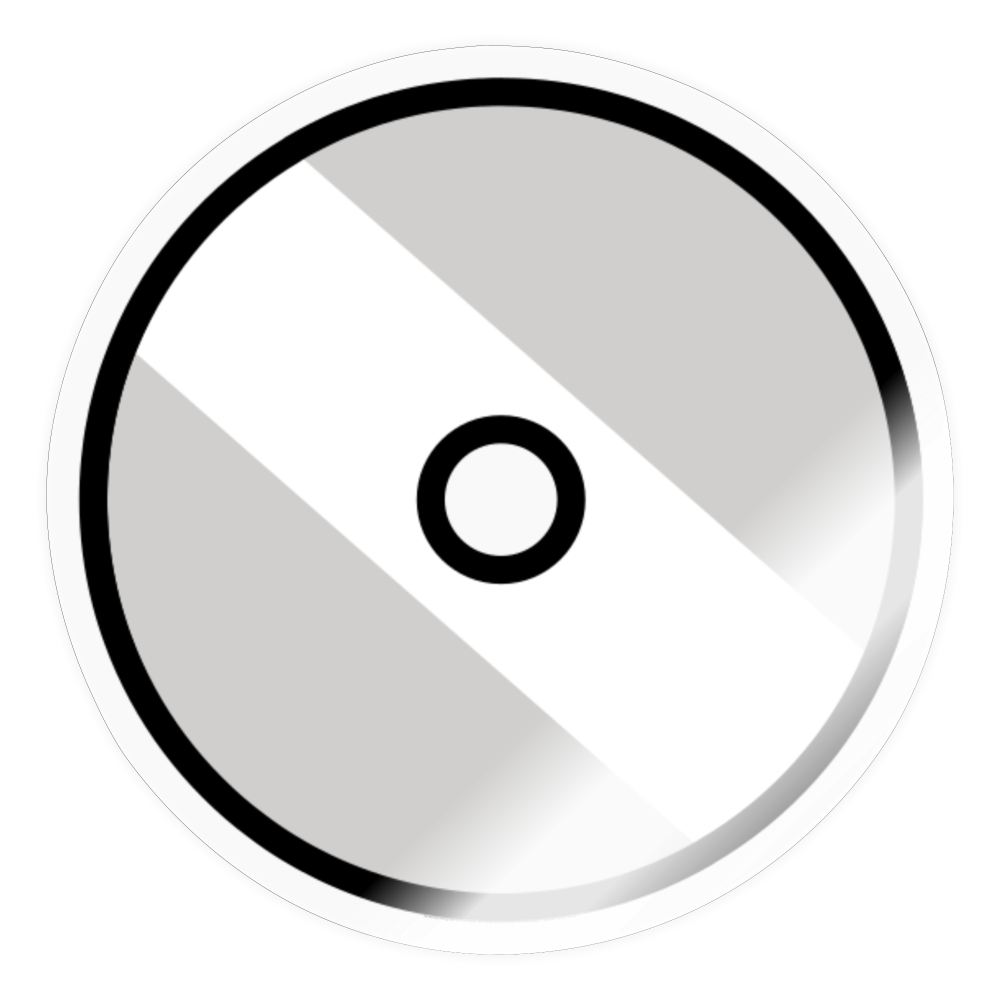 Optical Disk Moji Sticker - Emoji.Express - transparent glossy