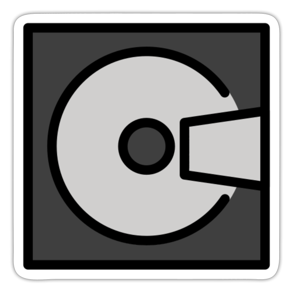 Computer Disk Moji Sticker - Emoji.Express - white matte
