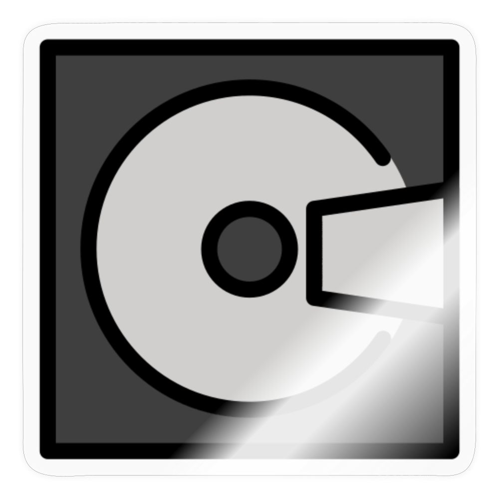 Computer Disk Moji Sticker - Emoji.Express - transparent glossy