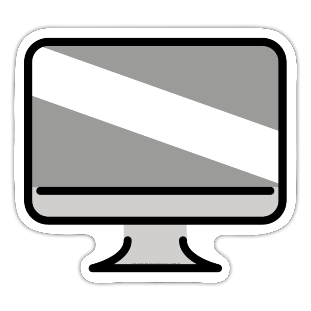 Desktop Computer Moji Sticker - Emoji.Express - white matte