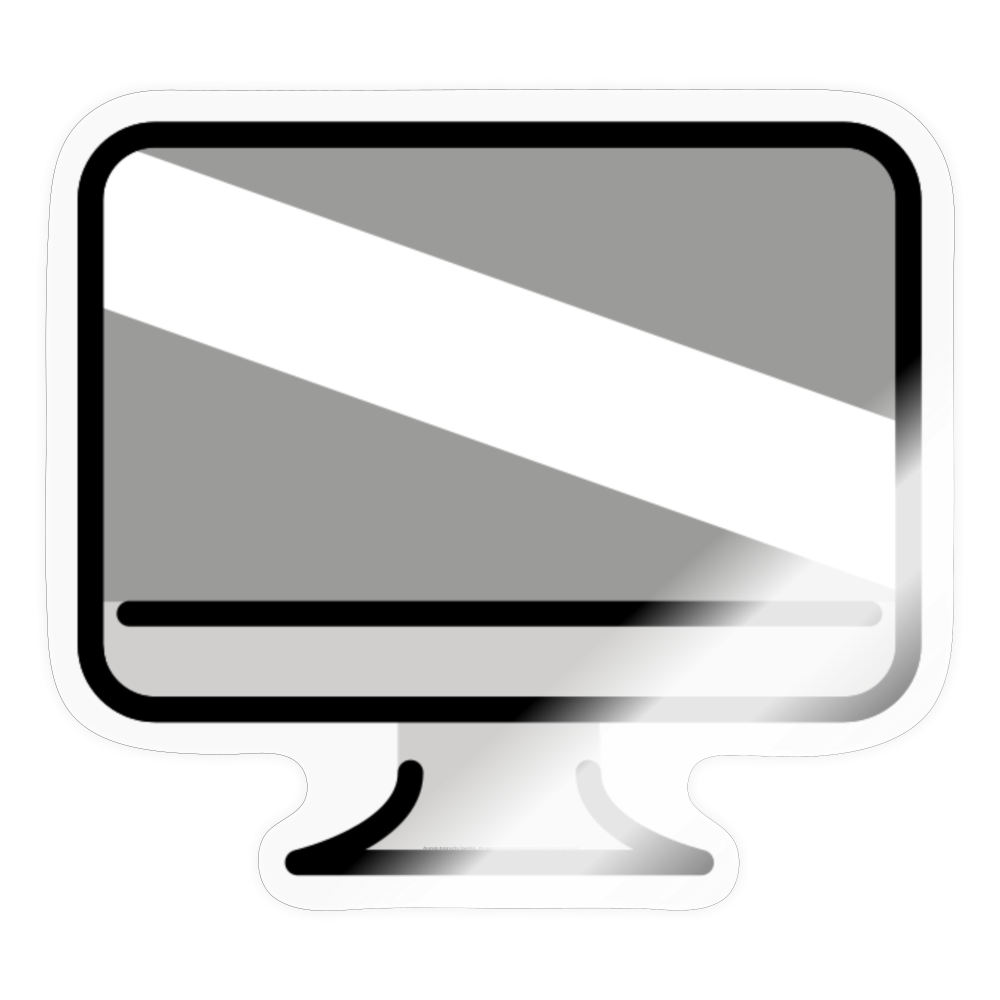 Desktop Computer Moji Sticker - Emoji.Express - transparent glossy