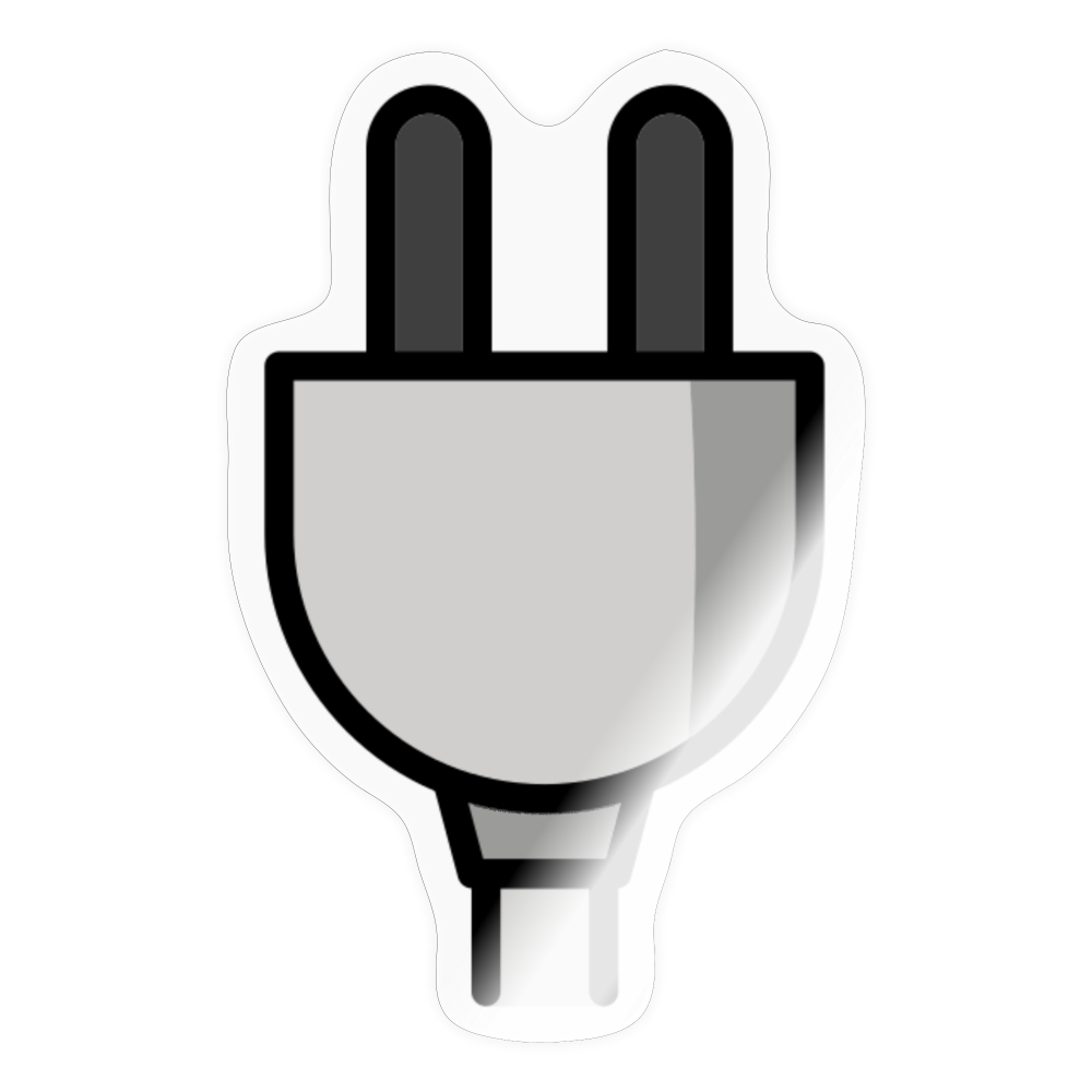 Electric Plug Moji Sticker - Emoji.Express - transparent glossy
