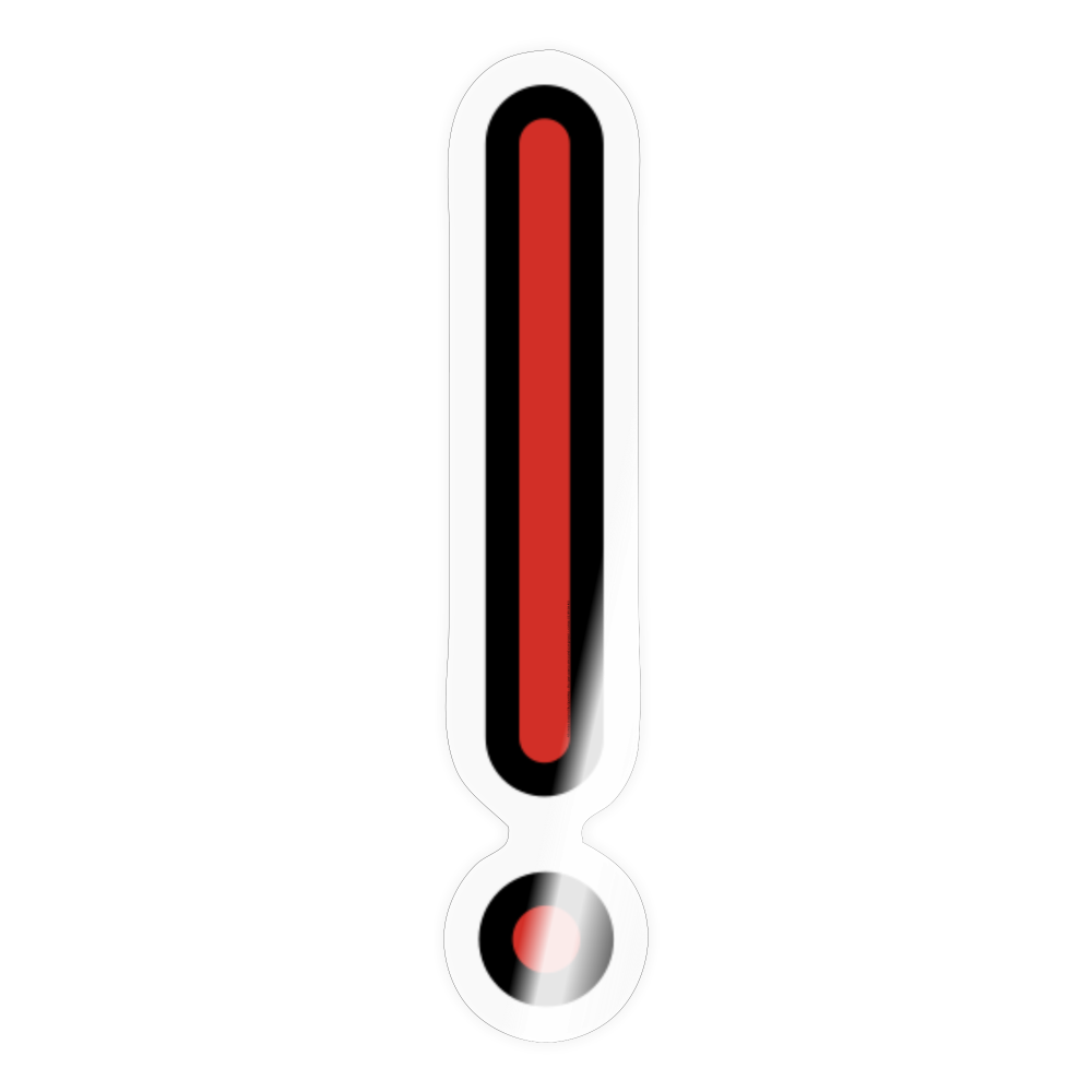 Red Exclamation Mark Moji Sticker - Emoji.Express - transparent glossy