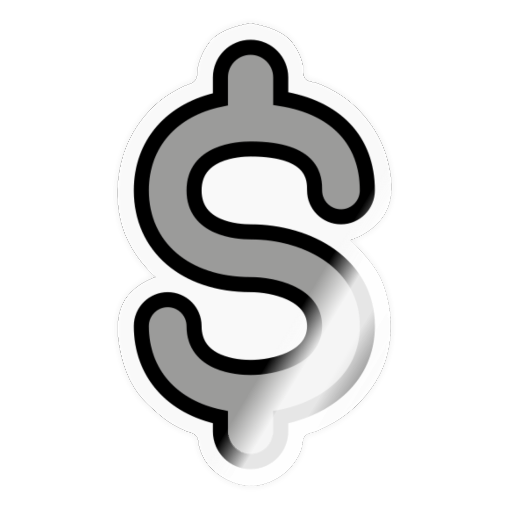 Heavy Dollar Sign Moji Sticker - Emoji.Express - transparent glossy
