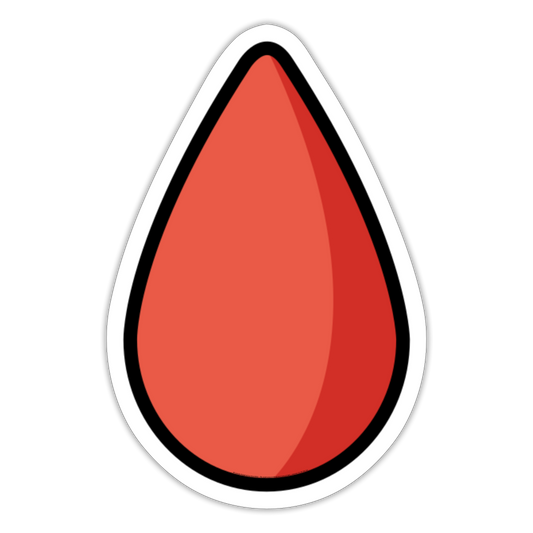 Drop of Blood Moji Sticker - Emoji.Express - white matte