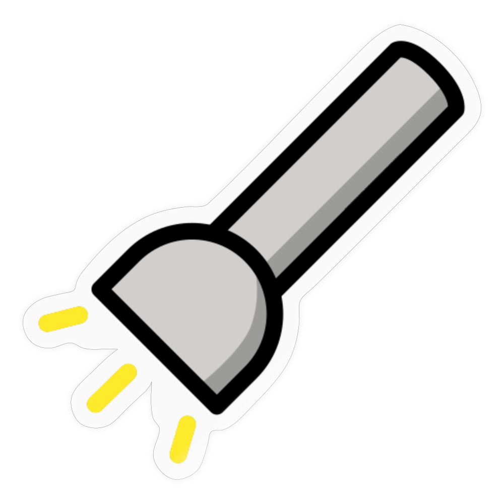 Flashlight Moji Sticker - Emoji.Express - transparent glossy