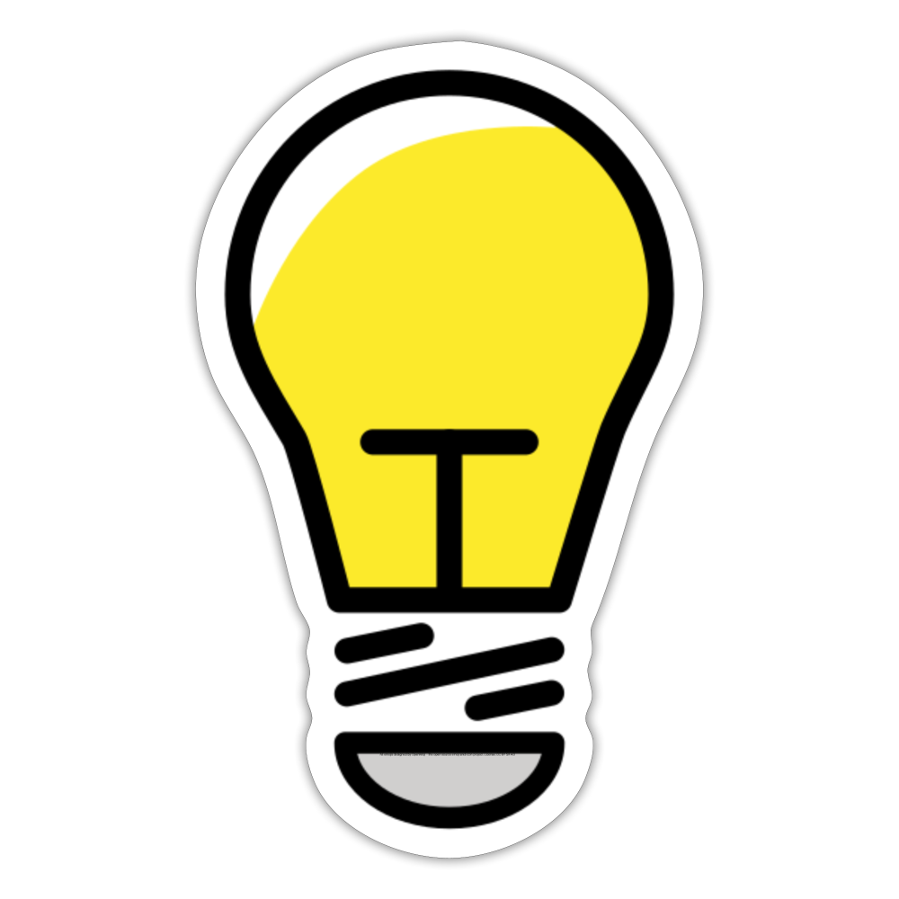 Light Bulb Moji Sticker - Emoji.Express - white matte