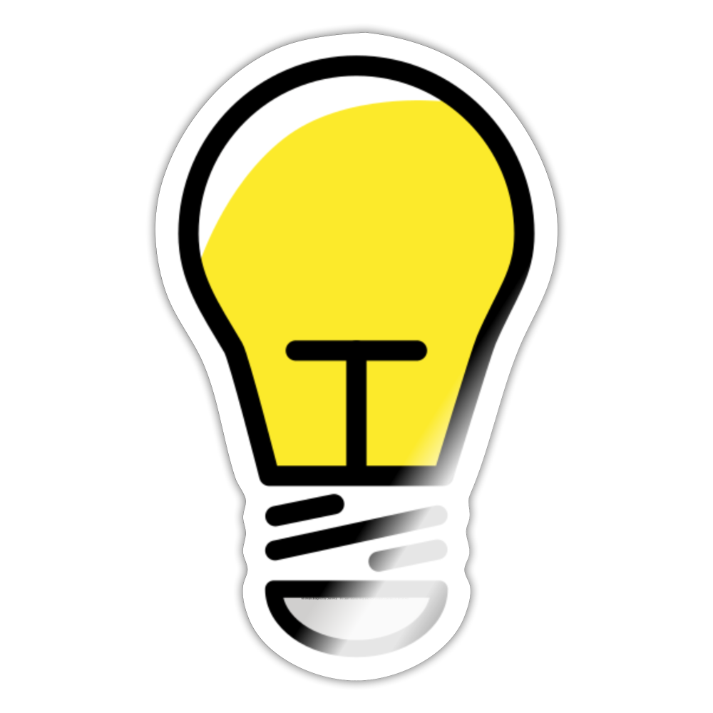 Light Bulb Moji Sticker - Emoji.Express - white glossy