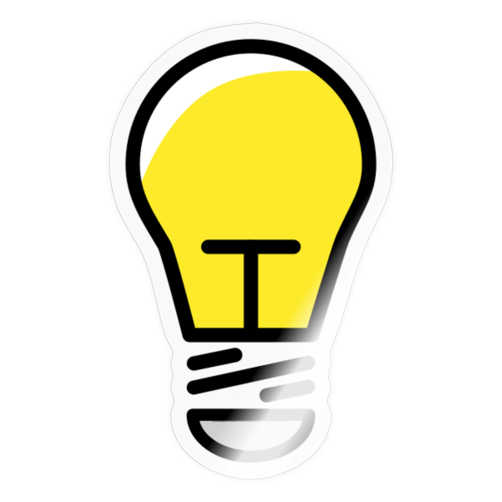 Light Bulb Moji Sticker - Emoji.Express - transparent glossy