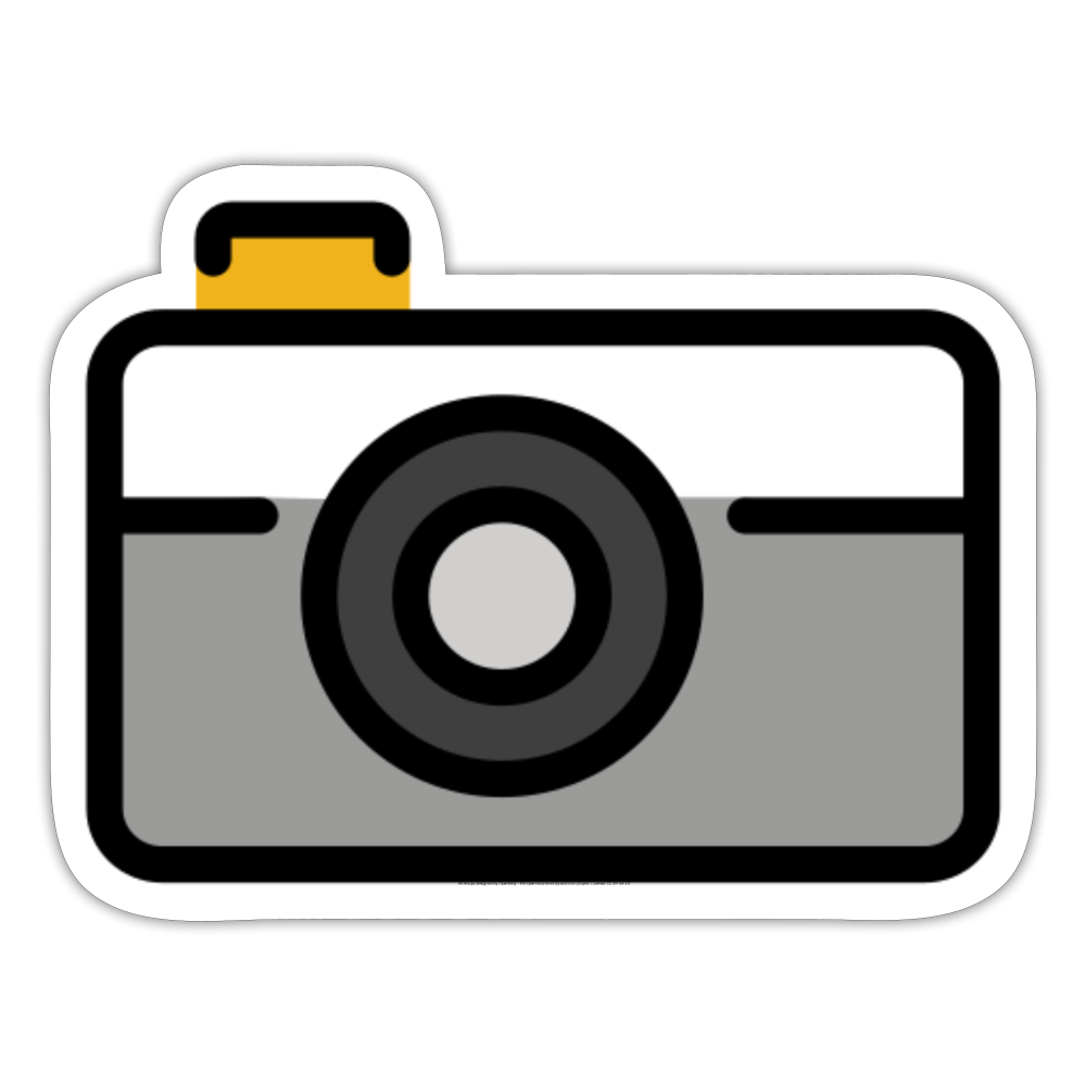 Camera Moji Sticker - Emoji.Express - white matte